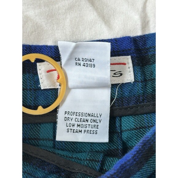 Vintage Talbots 100% Worsted Wool Tartan Plaid Kilt Style Wrap Skirt Fringe Sz 6 - Picture 9 of 11